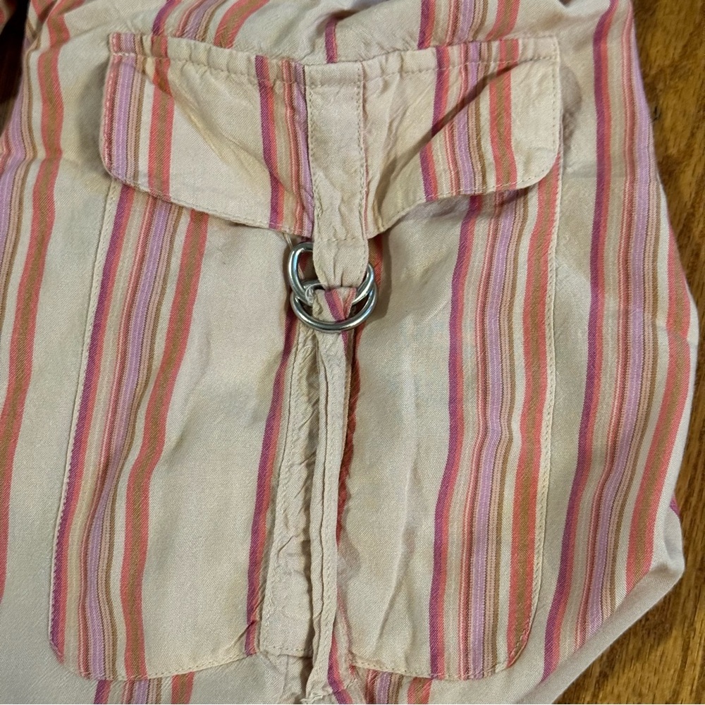American Eagle Outfitters Pink and Cream Striped Pants Womens Size S - Picture 4 of 6
